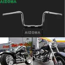 Хромированные мотоциклетные стальные Рули 1" Rise 1-1/4" 25 мм для 88-11 Harley Sportster Softail FatBoy FXSTSB FLSTS