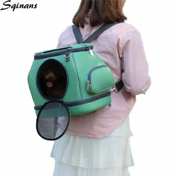 

Sqinans Portable Dog Backpack Outdoor Pet Backpack Carrier EVA Cat Bag Pet Carrier Cage Shape Dog Carrier Bag Cat Carrier