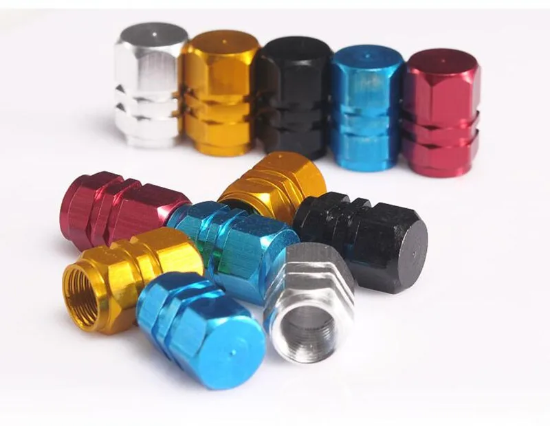 6 Tapas De Válvula Para Neumáticos Coche - Metal Latón, Decorativas, Protección Contra Suciedad