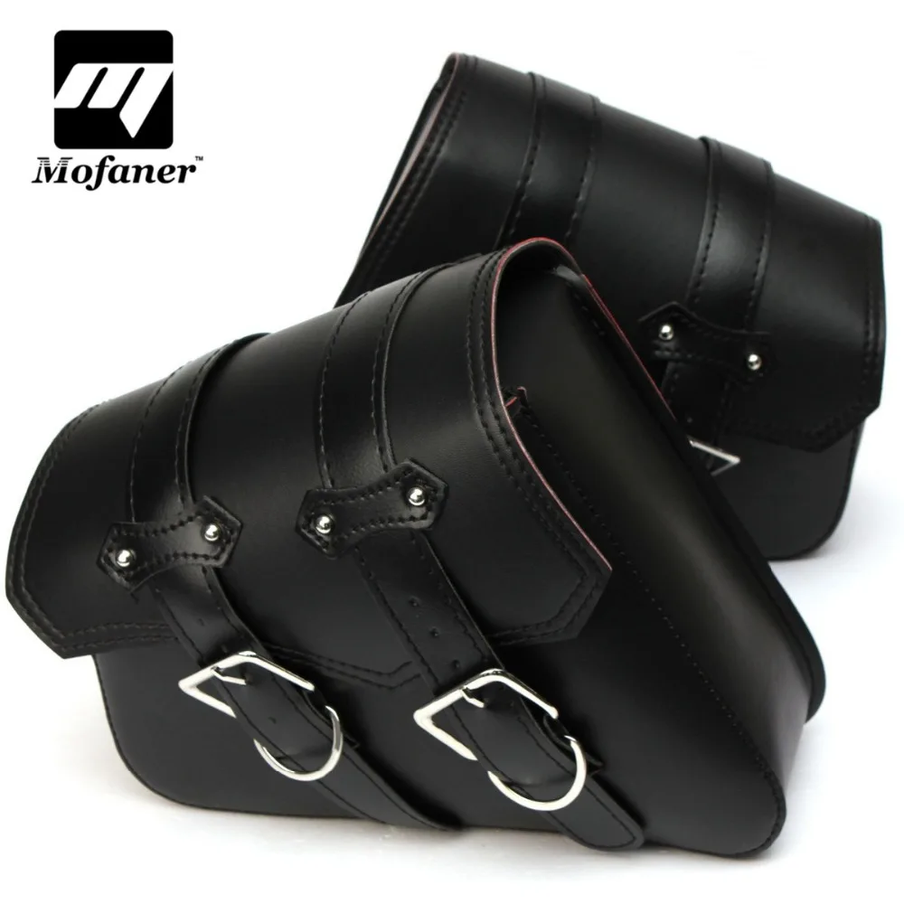 

1 Pair Black Motorcycle Saddlebags Throw Under Seat Side Tools Bag Pouch for Harley-Davidson Touring Cruiser Motorbike