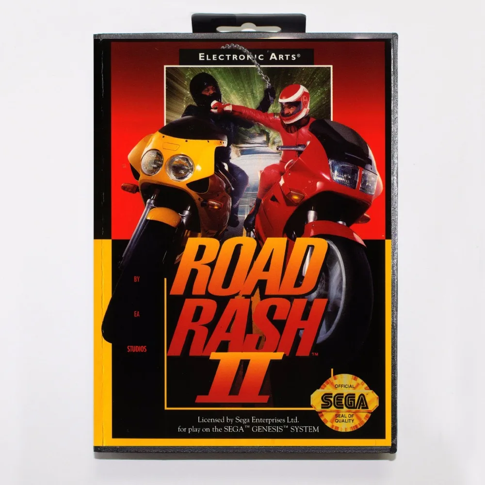 Road Rash 2 игровой картридж 16 бит MD игровая карта с розничной коробкой для sega Mega Drive для Genesis
