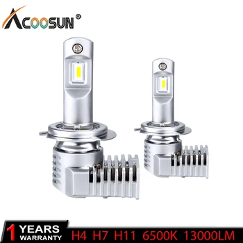 

Acoosun Turbo Led H4 H7 H11 HB3 HB4/9006 9005 H8 H9 H4 H7 LED Car Headlight bulbs 12V 6500K 13000Lm Lights for Auto 12342 12972