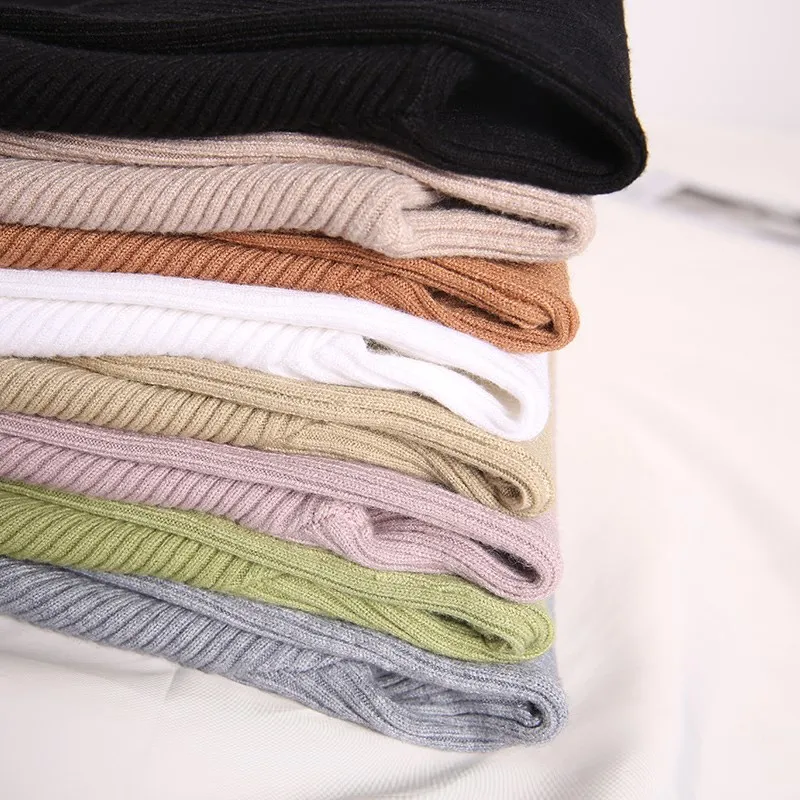 Women Sweater Turtleneck Ruched High Elastic Solid 2018 Fall Winter Fashion Sweater Women Slim Sexy Knitted Pullovers Pink White