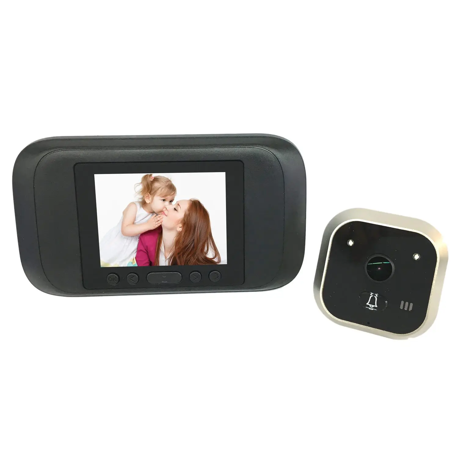

2 pcs of MOOL 3.2-inch color LCD 720P motion detection peephole visual doorbell, 160 degree wide-angle security