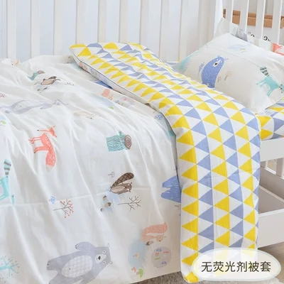 С начинкой Nordic Стиль хлопок детская кроватка комплект кактус узор детское постельное белье для новорожденных Детские лист, одеяло/лист/Подушка