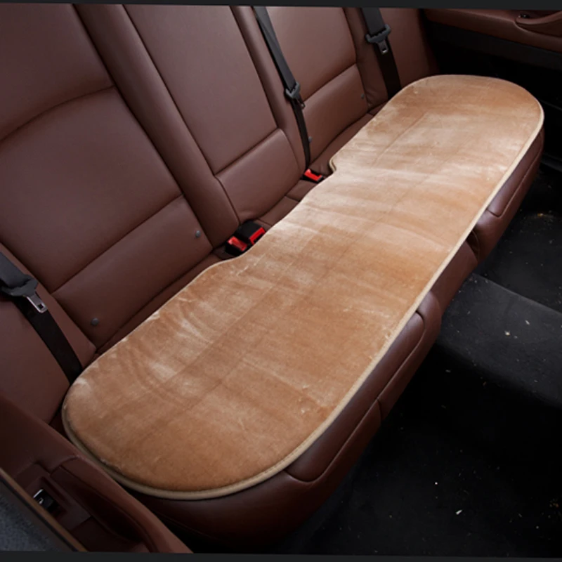 

Warm Short Plush Auto Rear Seat Cover Cushion Mat Artificial Fur Breathable Comfort Seat Protector Mat
