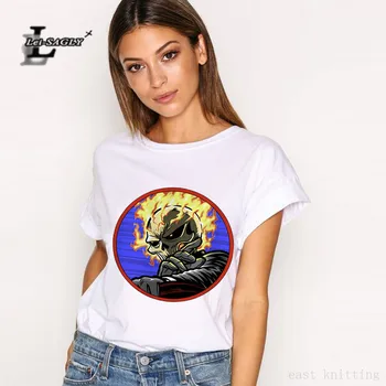 

Lei SAGLY Comic LOGO Ghost Rider Batman Spiderman Super Hero Tshirt Women Summer Short Sleeve Geek Tees Tops For Female