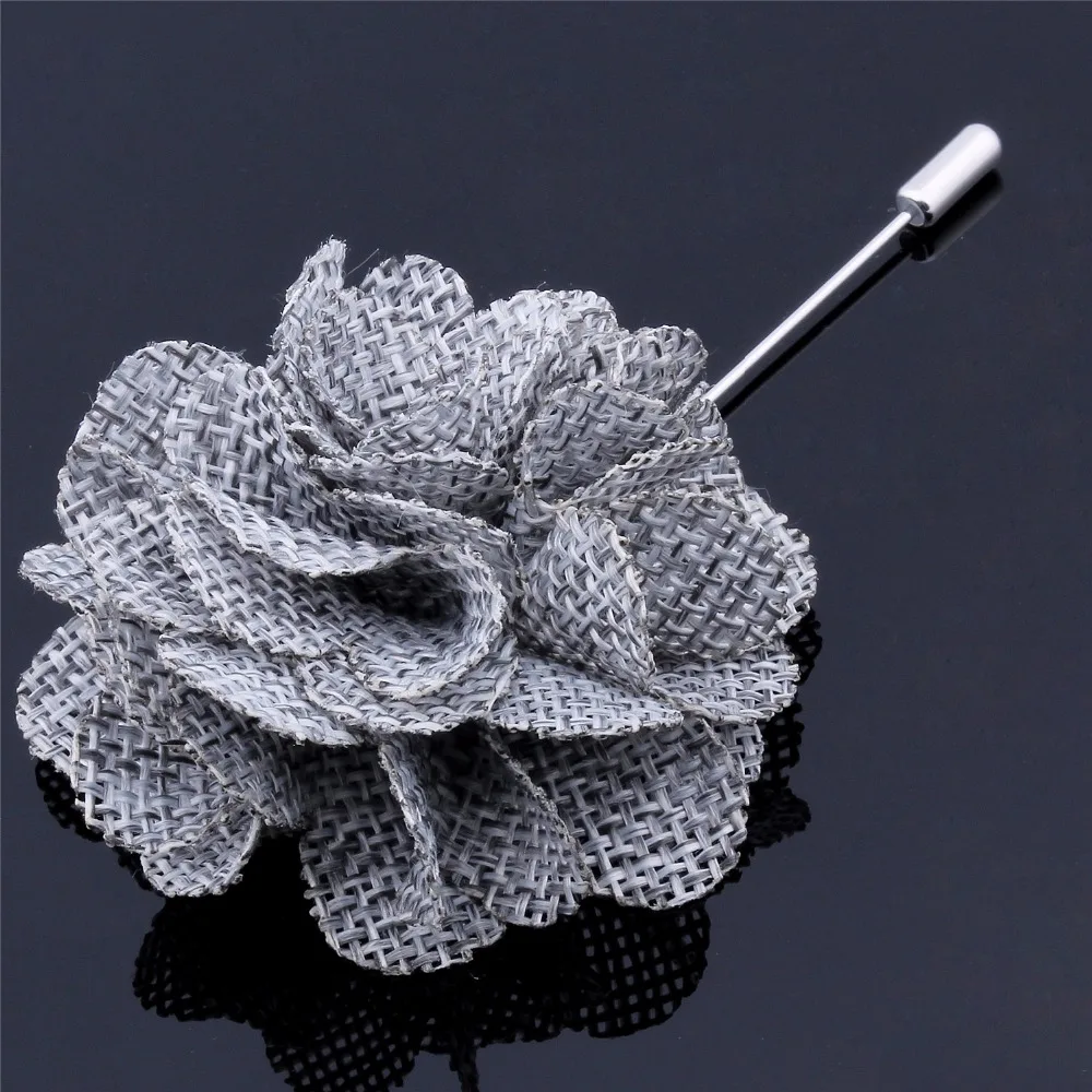 

Brand 1 Piece Come With Box Unisex Fabric Flowers Brooches Pins