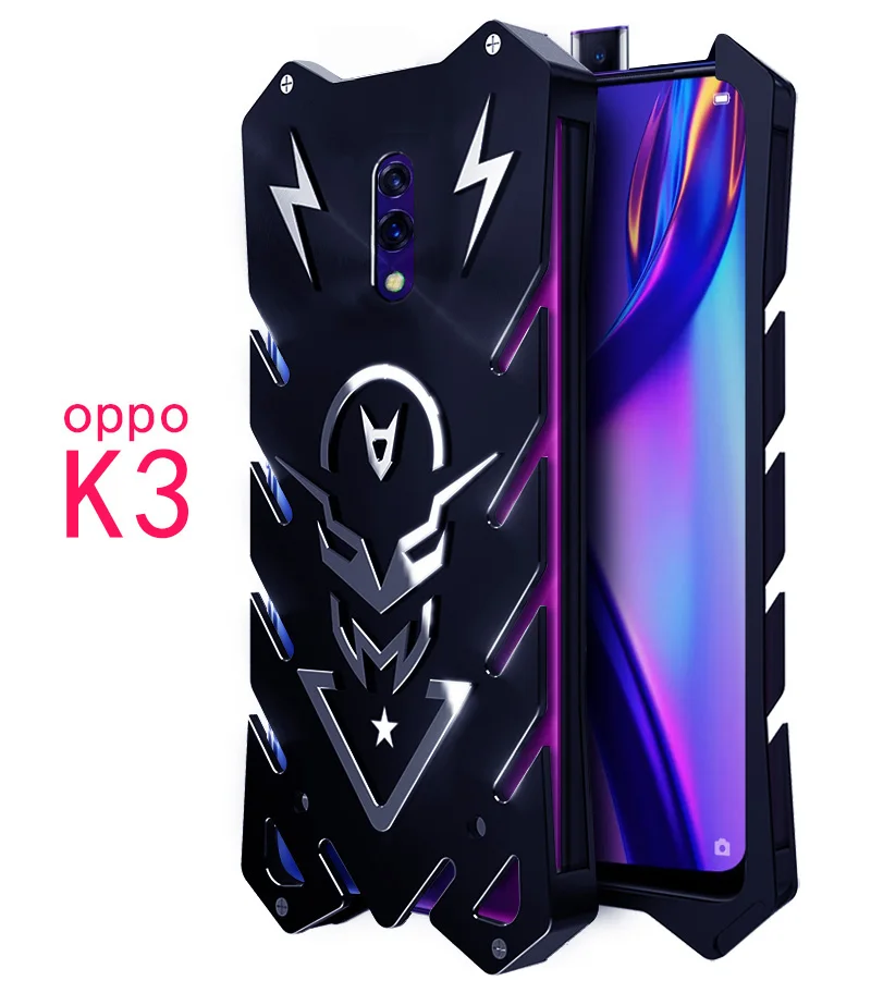 

Realme X2 XT 3 Pro X Lite Luxury New Heavy Duty Armor Metal Aluminum Back Case For OPPO Reno Z 2 2Z 2F 10XZOOM F11 K1 K3 K5 Case