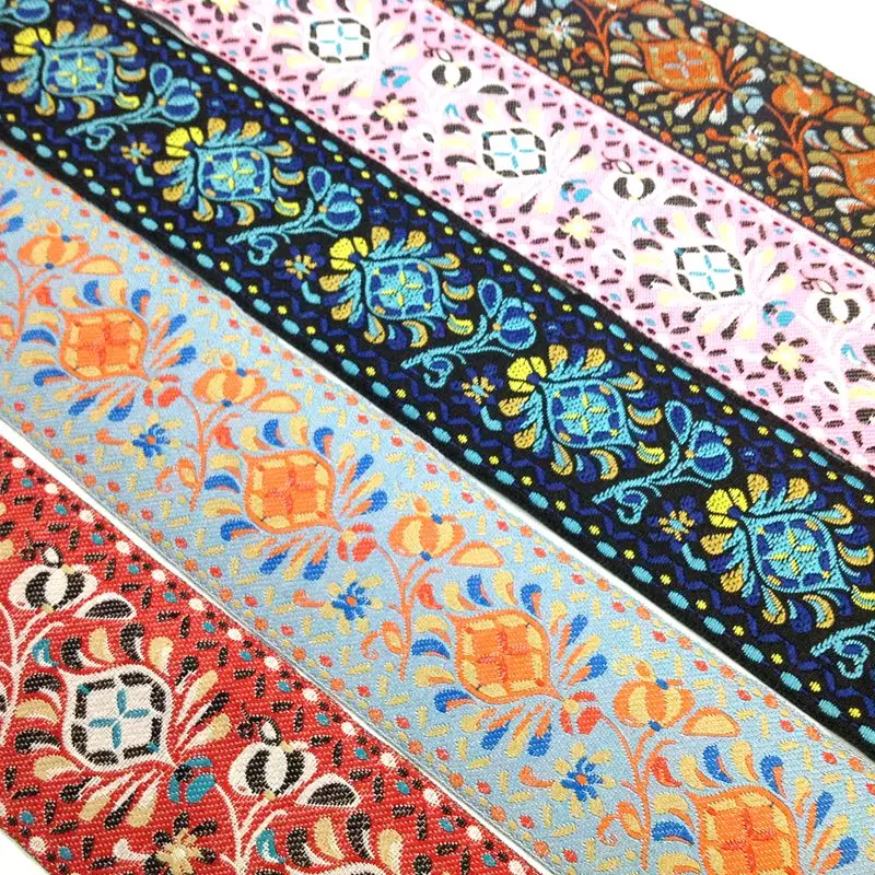 National Style Color Embroidery Lace Curtain Lace DIY waist leading side cuff decoration