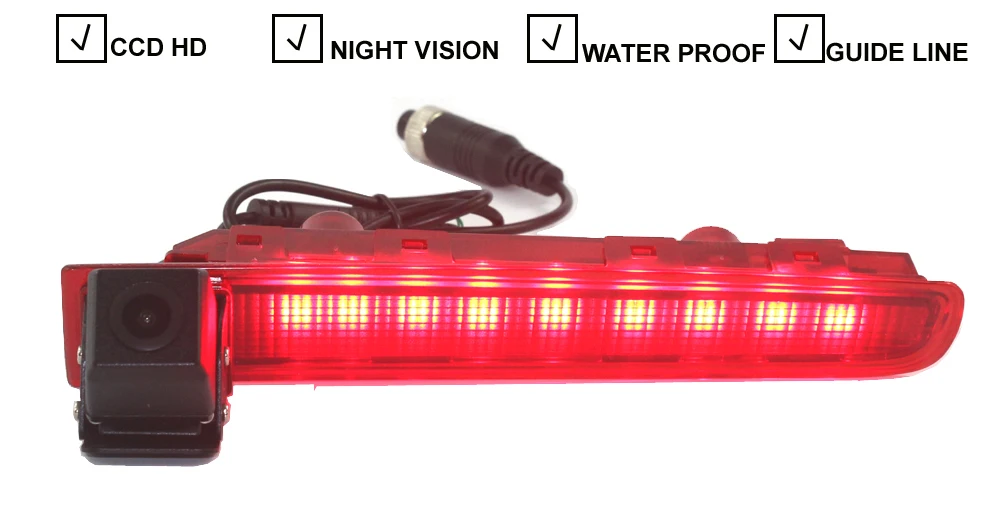 

Car Rear View Reverse Backup Camera For For VW Volkswagen T5 T6 2010-2017 CCD Car LED Brake Light Reversing Camera Night Vision