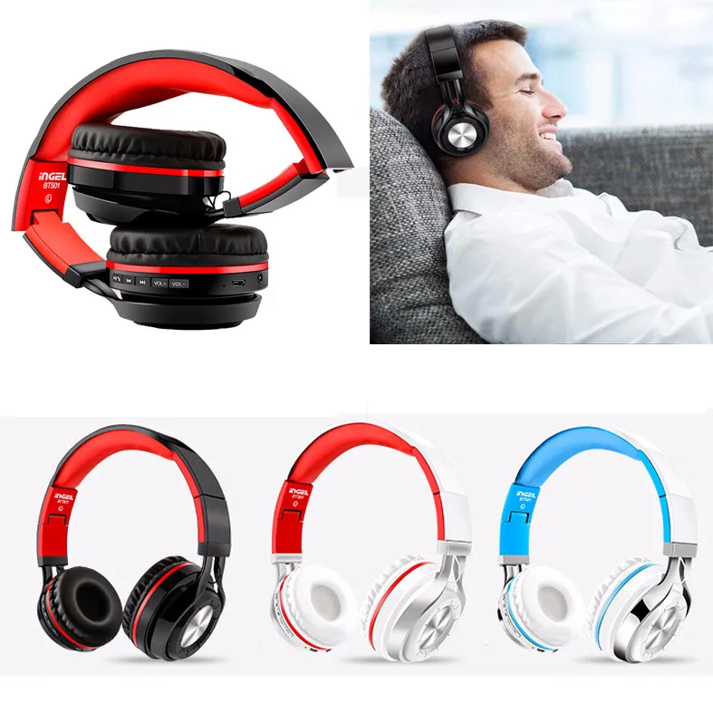 Новые портативные беспроводные наушники Bluetooth стерео Складная гарнитура аудио Mp3 регулируемые наушники с микрофоном для музыки#1