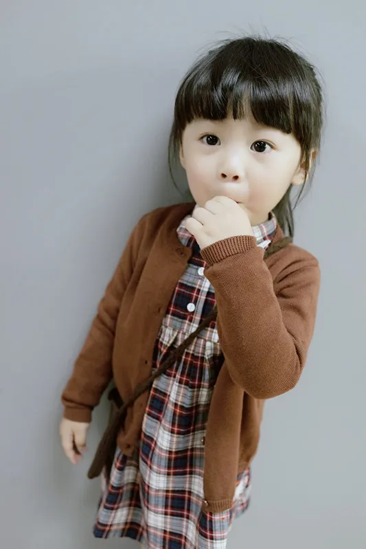 Черный кардиган с длинными рукавами для девочек; детский Хлопковый вязаный свитер «кроше»; детское осенне-зимнее повседневное пальто; верхняя одежда - Цвет: Коричневый