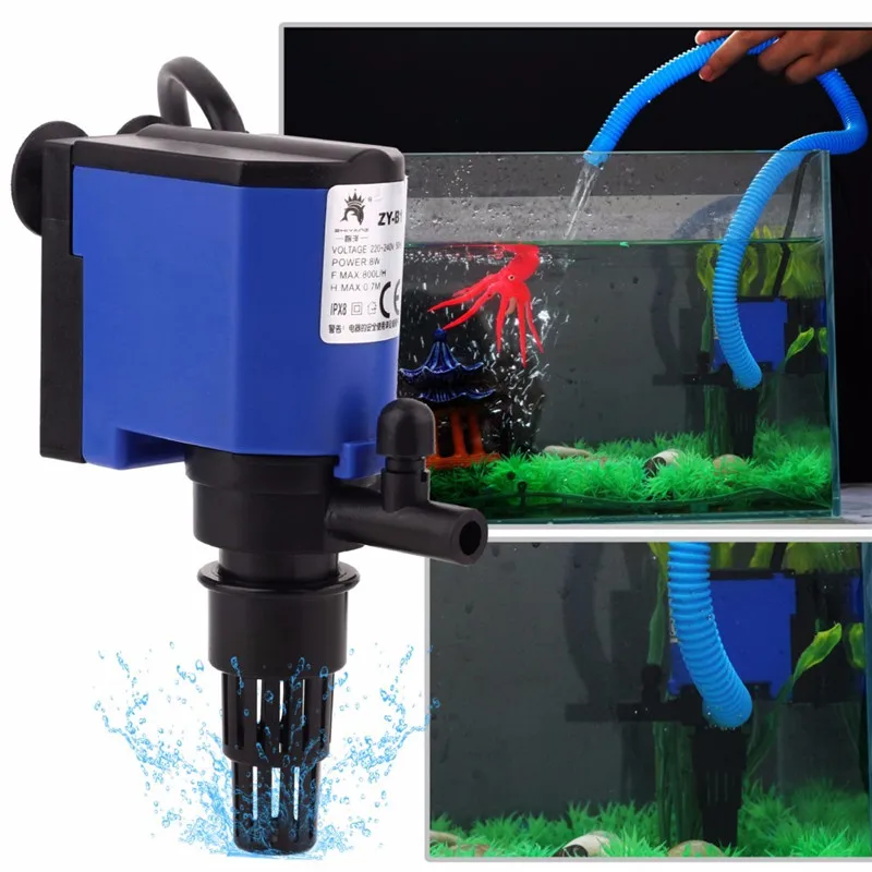 

3 In 1 Internal Aquarium Filter Pump Head Fish Tank Water Circulation Submersible Purifier Filter Oxygen Air Pump 8/15/20/25/35W