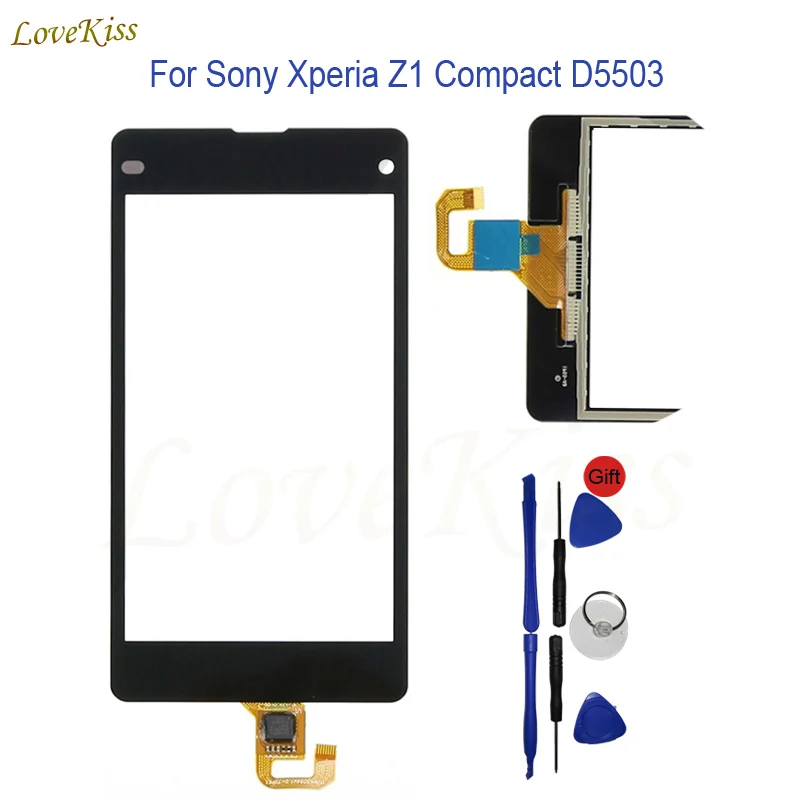 

4.3" Touch Screen Panel Digitizer For Sony Xperia Z1 Compact D5503 For Sony Z1 Mini Touchscreen Sensor Front Glass Replacement