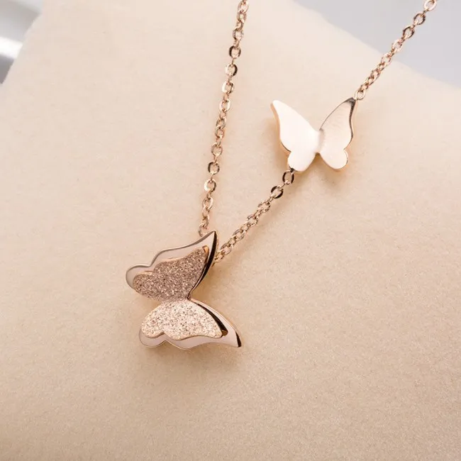 

2019 New Fashion Jewelry Temperament Sweet Butterfly Pendant Necklace Cystal from Austrian For Woman Wedding jewelry