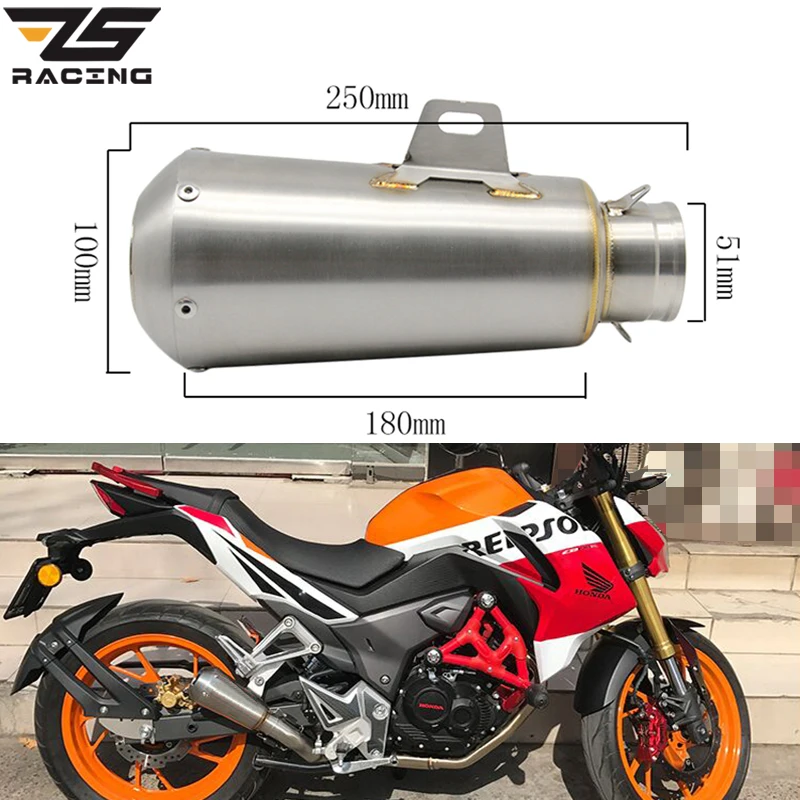 Zombis de la motocicleta de carreras Akrapovic silenciador de Escape modificado escapar Z1000 CBR1000 ZX6R CBR300 NINJA moto Escape de energía