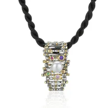 Стерлинговое Серебро 925 пробы, бамбуковый плот, жемчужная подвеска, серебро AAA, циркон, подвеска из натурального пресноводного жемчуга для женщин, амулеты, cz ювелирное изделие