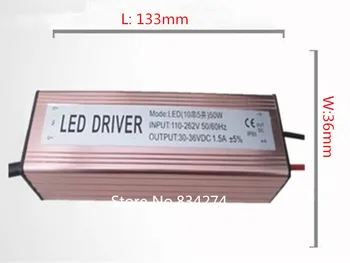 

waterproof high power 50w led supply 1500ma for 50w led bulb