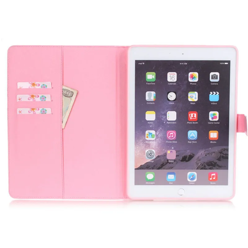 Stand Flip PU Leather For iPad Air 2 Case For iPad 6 Fashion Luxury Cuet White Cat Folio Magnetic Smart Tablet 9.7 Case Cover  (23)