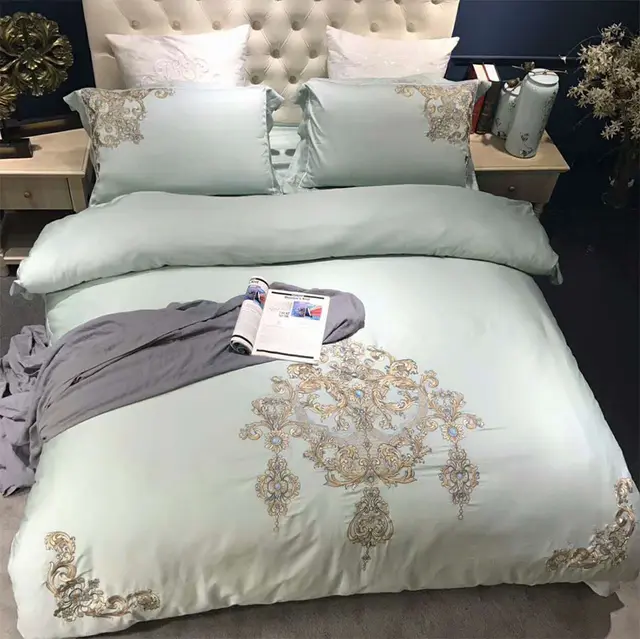 europe vintage bedding set adult full queen king cotton elegant retro sheet set