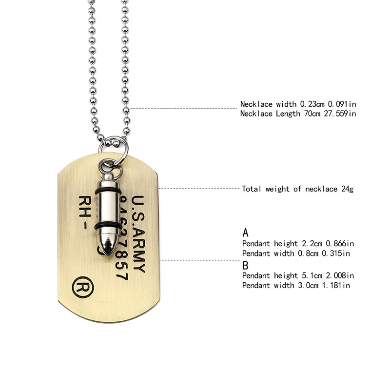 bullet dog tag