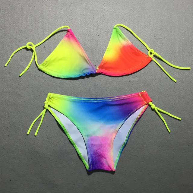 Dailiwei Filles Mignon Arc En Ciel Lumineux Doux Maillots de Bain