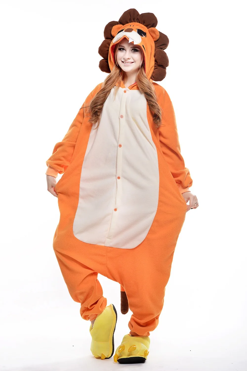 lion costume plus size halloween costume for women mens onesie fancy anime cosplay adult animal footed pajamas in mascot from novelty special use on