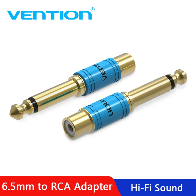 

Vention Mono Plug 6.5mm Male To RCA Female Audio Jack Stereo Connector Adapter Gold-plated Headphone
