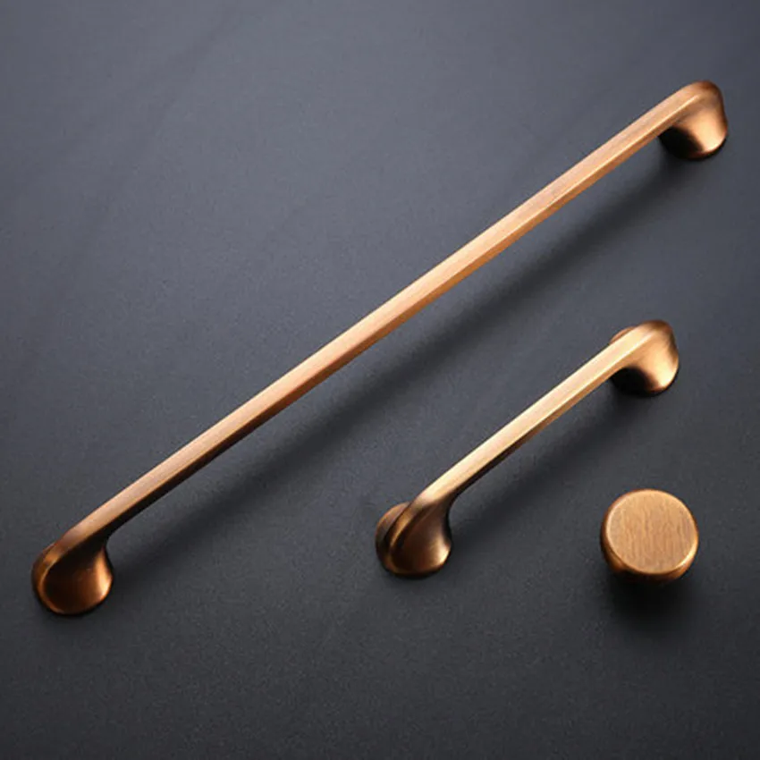 

192mm 256mm European retro style yellow bronze wardrobe kitchen cabinet door handle gray drawer shoe cabinet cupboard knob pull