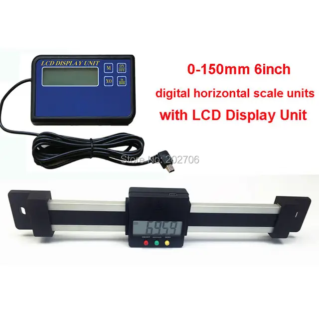 Buy 0 150mm 6inch aluminum digital horizontal scale