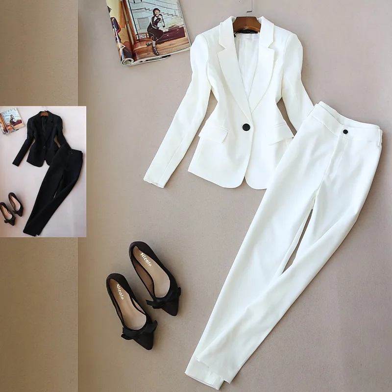 

Spring and autumn new suit suit women's professional fashion Slim cotton suit women /two piece /set