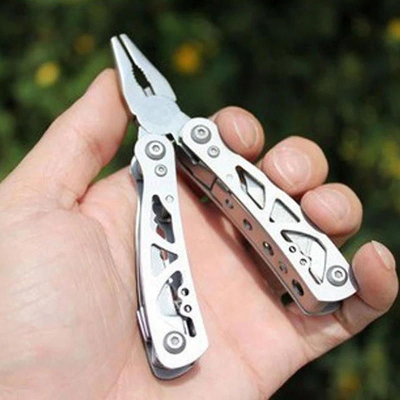 

EDC 11 In 1 Outdoor Mini Folding Muilti-Functional Plier Clamp Keychain Outdoor Hiking Tool Pocket Multitools Knife