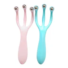 Массажер для лица для похудения подбородка красота роликовый массаж кожи против морщин три стальные массажные шарики массаж тела