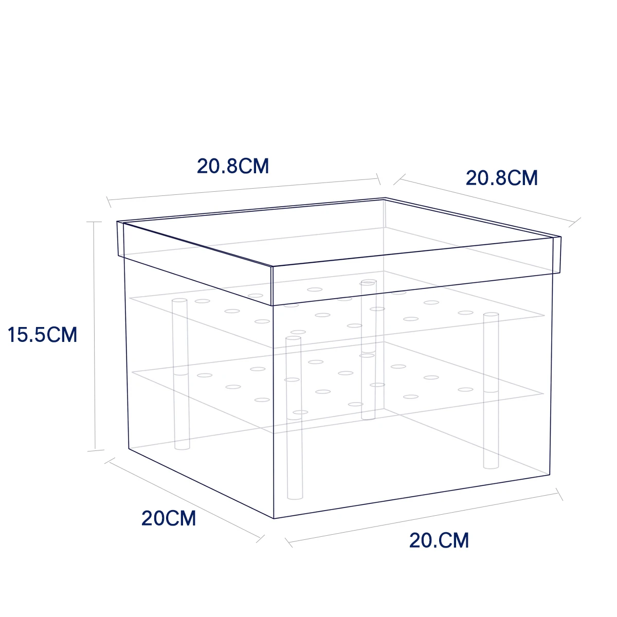 AF 16Holes Acrylic Rose Flower Display Storage Box Makeup Organizer Cosmetic Holder Flower Gift Box Case Valentine's Day Present