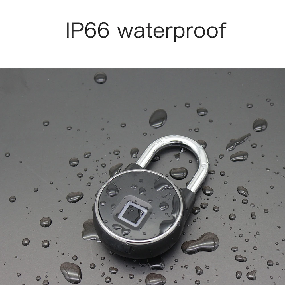 Bluetooth перезаряжаемые смарт-замок без ключа отпечатков пальцев замок IP66 водонепроницаемый Противоугонный замок безопасности дверной замок для багажа