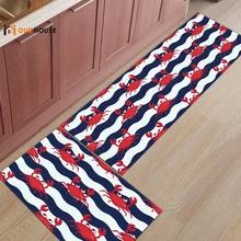 Ourhouse Navy Sea Wave Краб коврики для входа аксессуары для ванной комнаты Набор грязи мусор Траппер сапог скребок для обуви пол