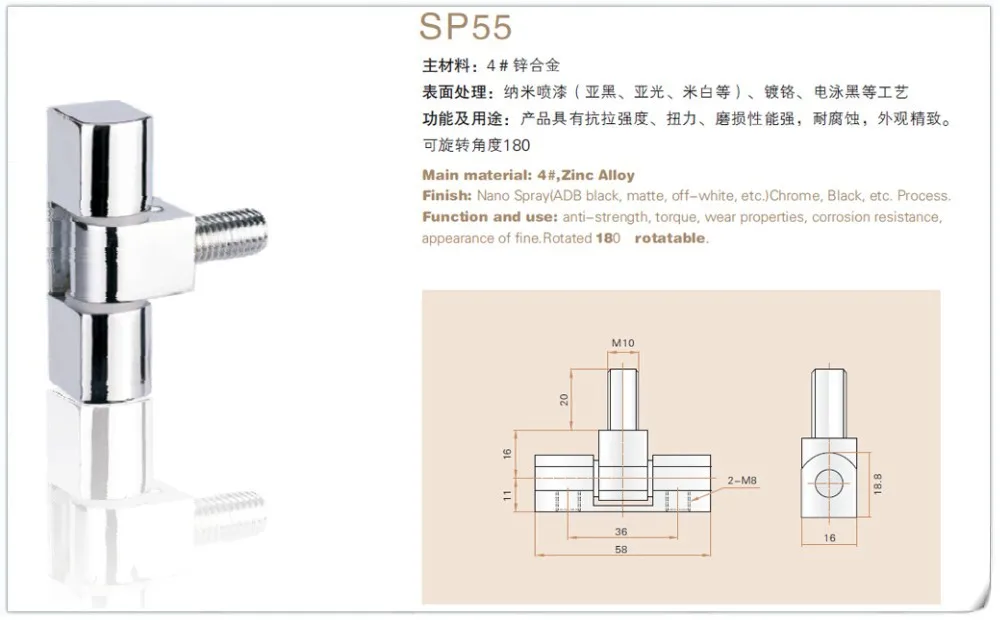 Saipwell промышленных/Кухня Электрический дверной панели Cam Lock hing серии SP55 в 10 шт. pack