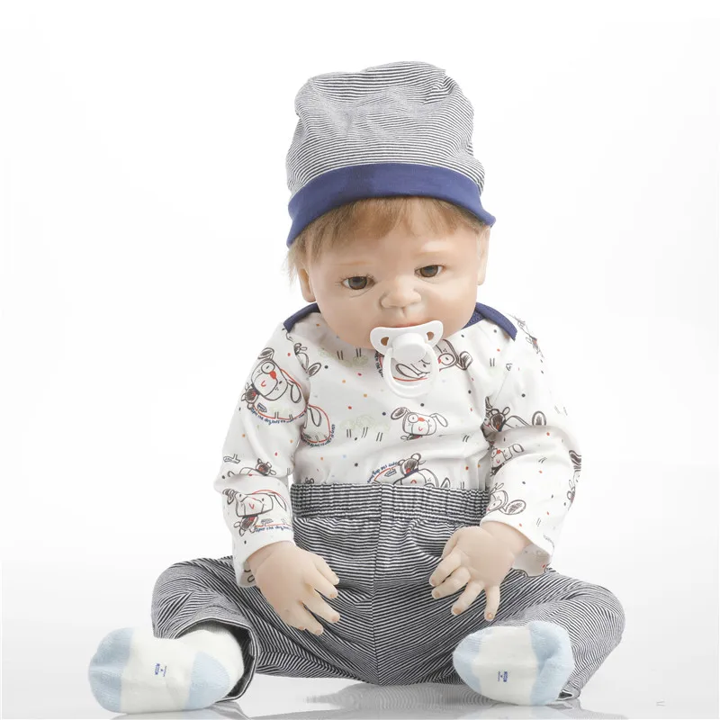 

SanyDoll 22 inches 55cm silicone baby reborn dolls, Vogue lovable doll Festival gift birthday gift