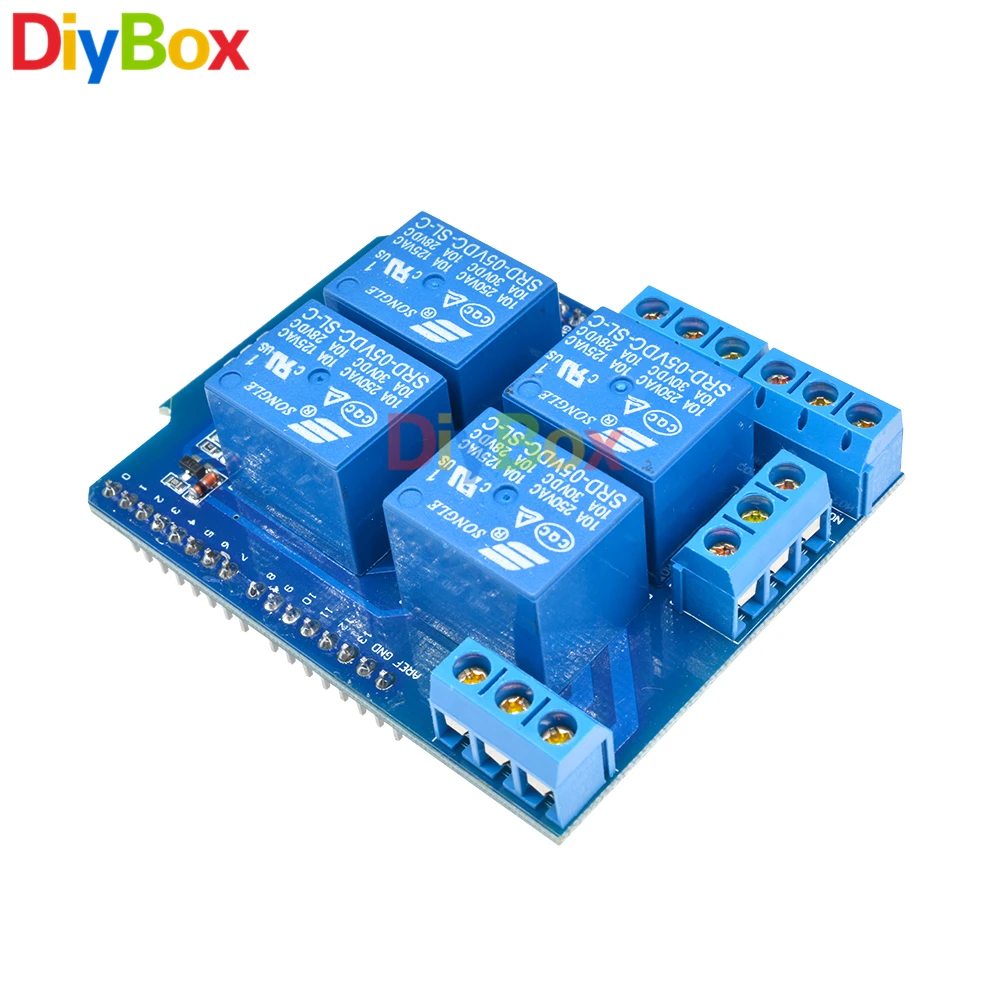 

DC 5V 4 Channel Relay Shield Development Board 4 CH Relay Control Switch Expansion Board for Arduino Motor LED Light