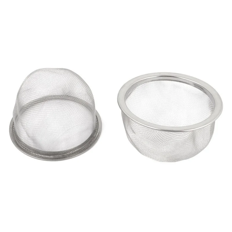 

2 Pcs Stainless Steel Drainer Mesh Tea Strainer Teapot Filter Silver