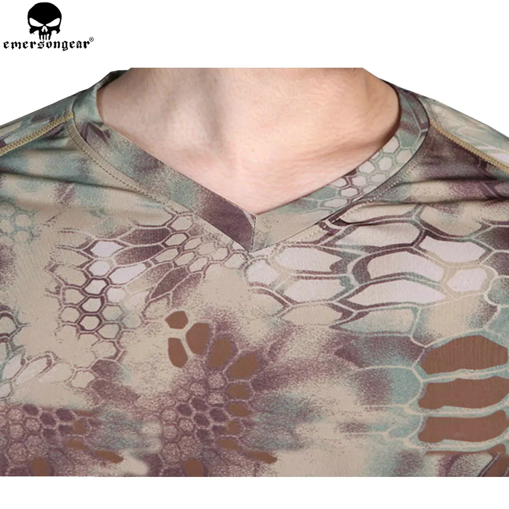EMERSONGEAR Tactical Camo T-shirt Hunting Camo Running Tight Base Layer Camouflage T-shirt Breathable Perspiration Shirt EM9167