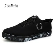 Cresfimix; zapatos hombre; мужская стильная удобная Осенняя парусиновая Обувь На Шнуровке; Мужская Повседневная стильная Белая обувь; модная обувь; b3083