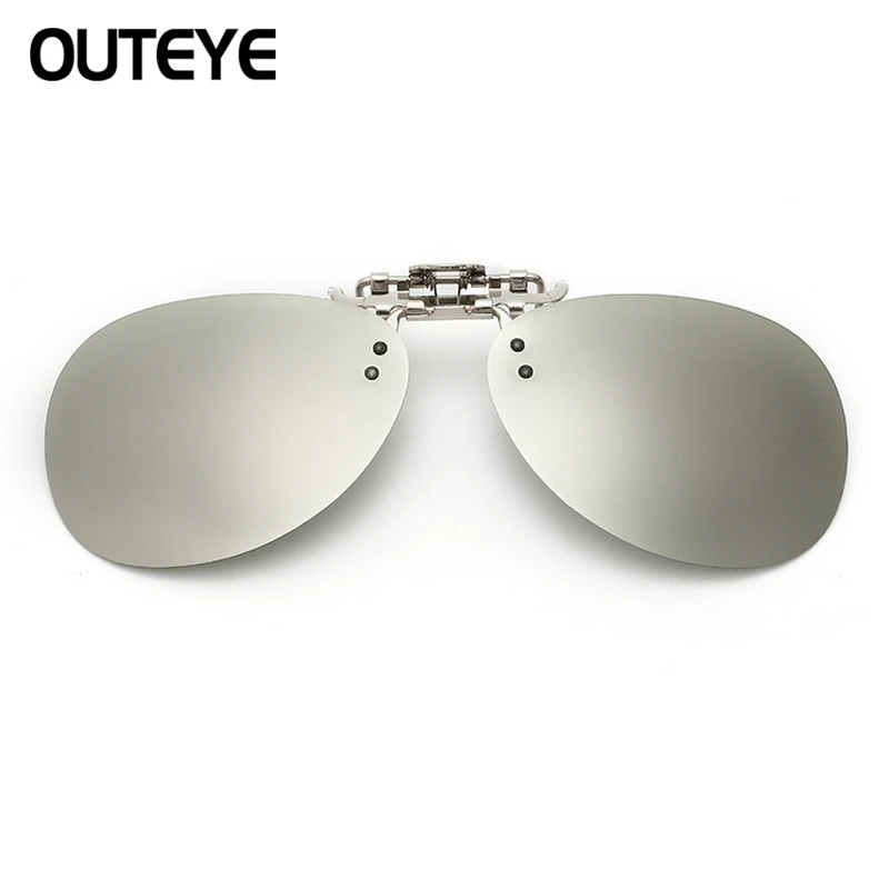 OUTEYE клип на солнцезащитные очки поляризованные солнцезащитные очки вождения ночного видения линзы флип-ап очки от УФ очки мужские женские