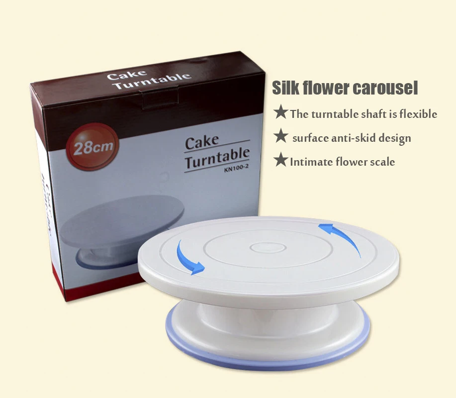 

Baking tool with anti-slip edge plastic cake turntable mounting flower cake turntable mounting flower table cake tool