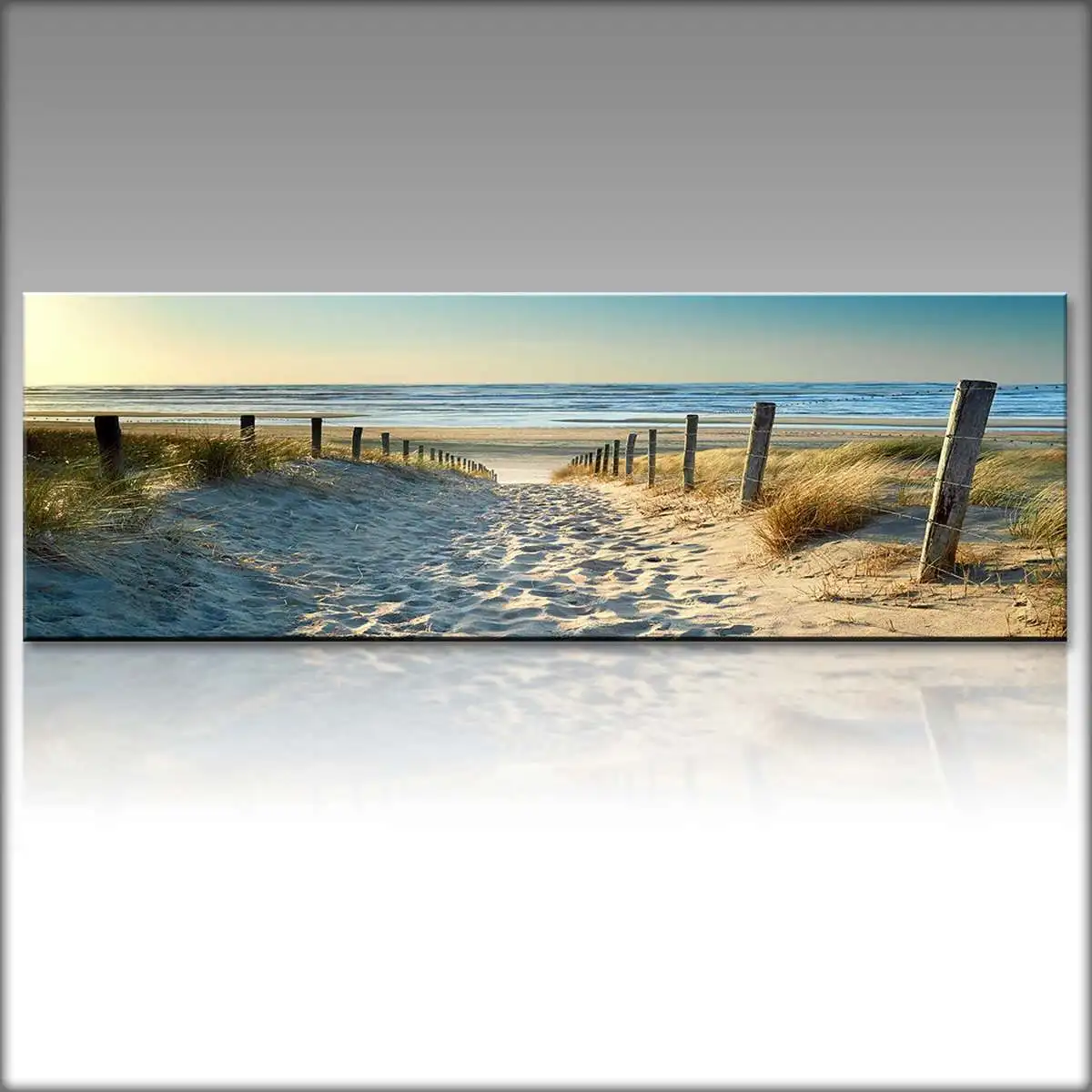 

Modern Ocean Beach Sea Road Canvas Printing Modern Home Decor Wall Art Picture Unframed Prints 30X90cm 40X120cm 50X150cm