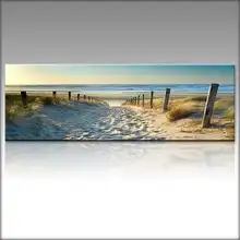 Imagem moderna de decoração, arte moderna de parede do oceano, praia, estrada, mar, impressão sem moldura 30x90cm 40x120cm 50x150cm