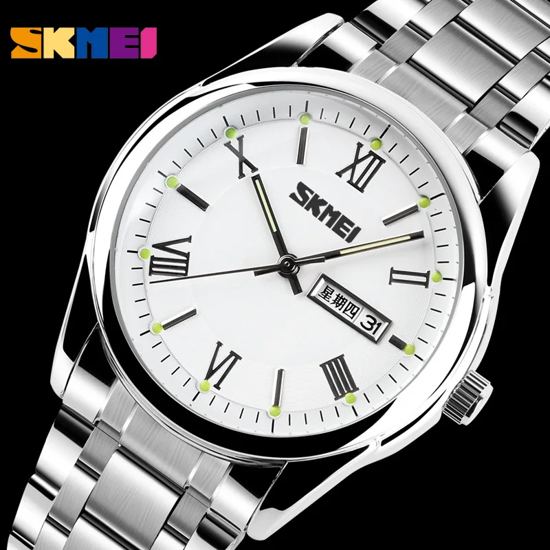 

Fashion Mens Luxury Date Stainless Steel Band Quartz Sport Analog Wrist Watch 9056
