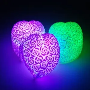 4x6cm Romantic Heart Rose Night Lamp Flashing Toy ...