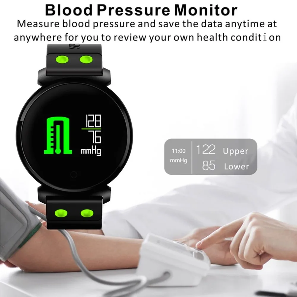 

K2 Bluetooth 4.0 Color Screen Smart Watch Sleep Heart Rate Blood Pressure Blood Oxygen Monitor For iOS For Android
